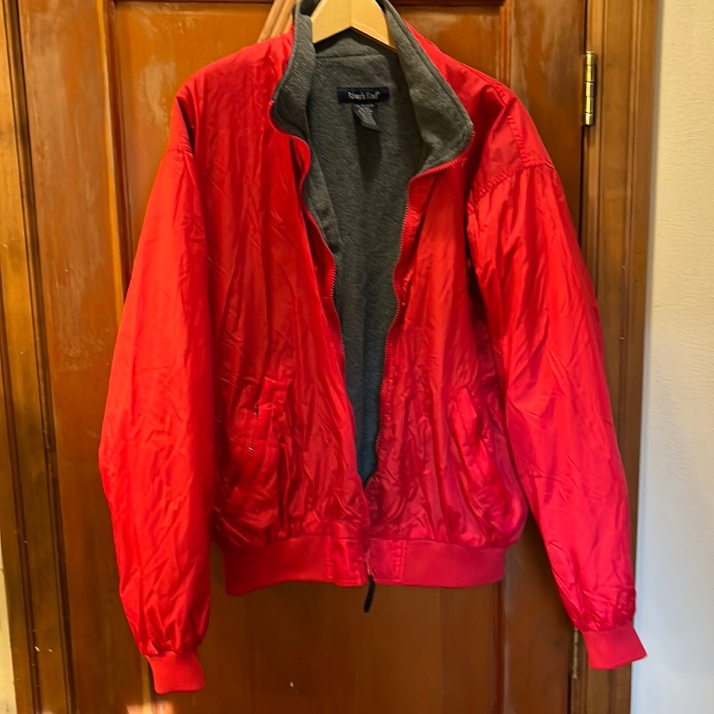 River’s End fleece lined red jacket. Size large cherry red.